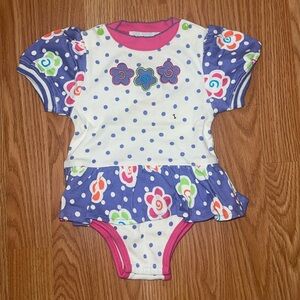 NWT GYMBOREE INFACT ONESIE & HAIR BOW